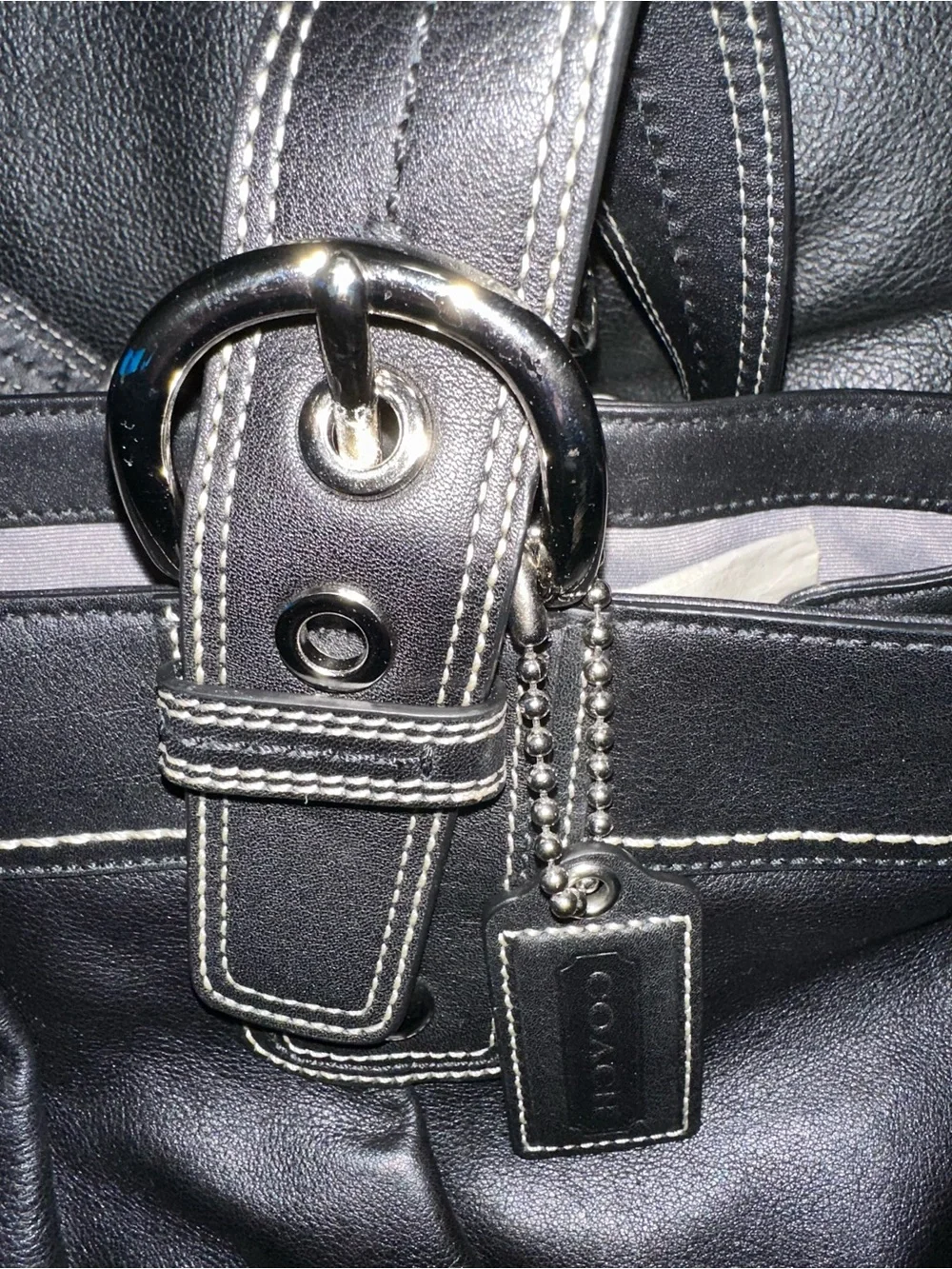NEW Coach Soho Pleated Black Leather Tote Bag (Style No. F13733)